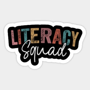 Literacy Squad Team Back To School Literacy Teacher Sticker